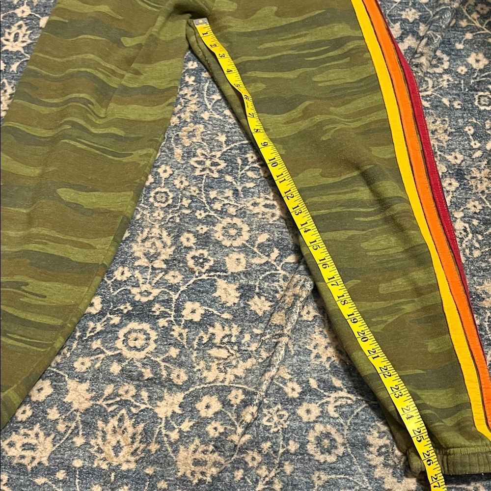 SOLD Aviator Nation Camouflage Rainbow Stripe Joggers Modern Athleisure Lounge - Picture 11 of 14